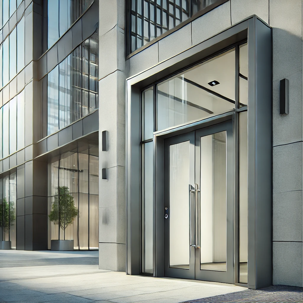 High-traffic commercial aluminum entrance doors